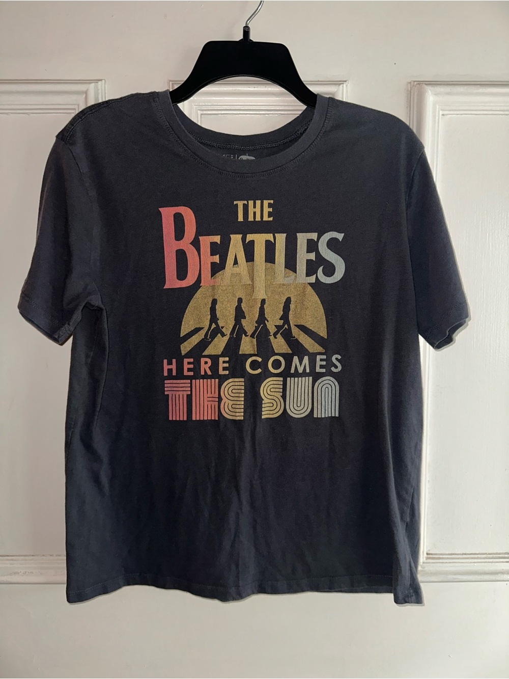 Time and Tru Navy Graphic Beatles Logo Tee
